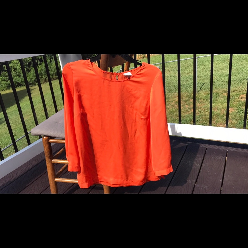 Merona target size medium orange silky top